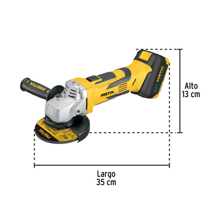 Esmeriladora 4-1/2', 20V, 1 batería 4Ah, PRETUL | ESMI-20P | 28267