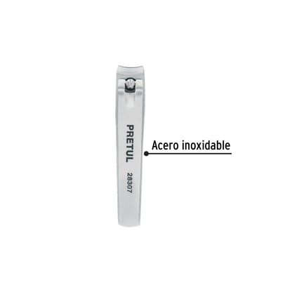 Cortaúñas 3' acero inoxidable, PRETUL | UNA-530P | 28307