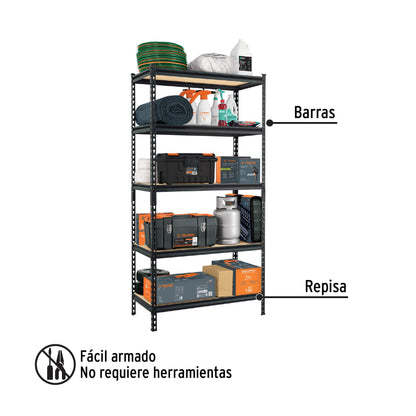Estante metálico 5 repisas MDP cap. 60 Kg,180x45x90, PRETUL | ESME-601 | 29023