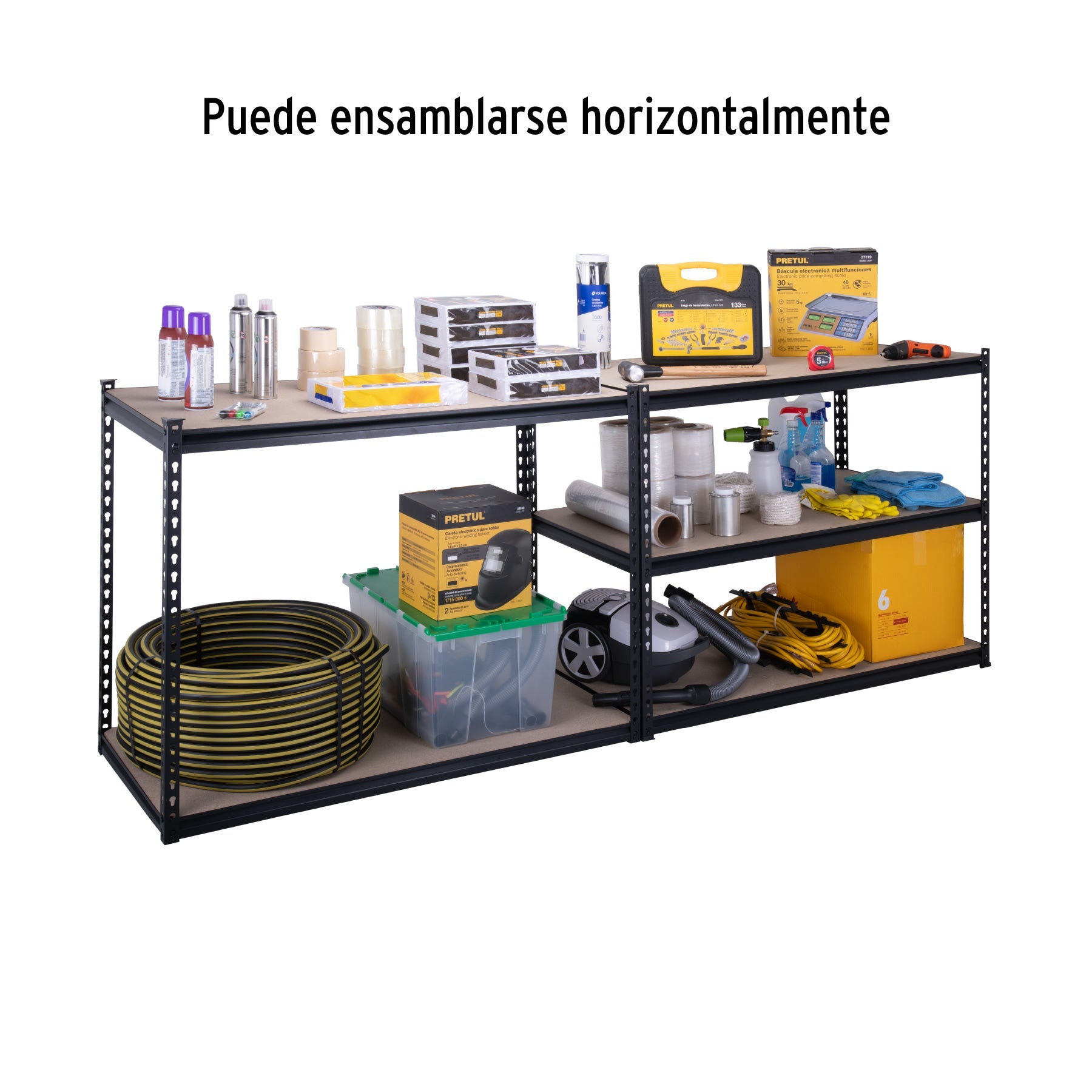 Estante metálico 5 repisas MDP cap. 60 Kg,180x60x120, PRETUL | ESME-602 | 29024