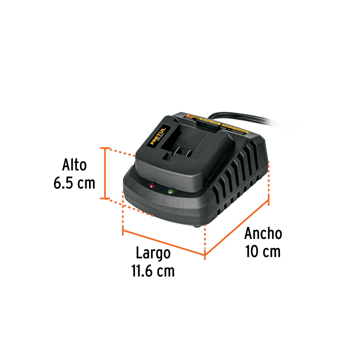 Cargador de baterías de ion litio 20V, PRETUL | CAR-20P2 | 29025
