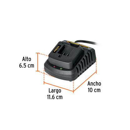 Cargador de baterías de ion litio 20V, PRETUL | CAR-20P2 | 29025