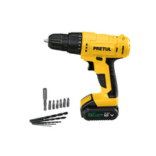 Taladro 3/8', 12V, 1 batería 2Ah, PRETUL | TALI-12P | 29975