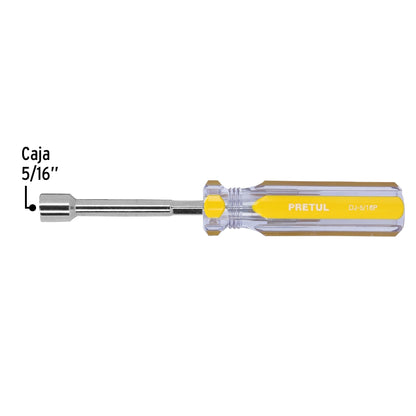 Desarmador de caja 5/16' mango de PVC, Pretul | DJ-5/16P | 29990