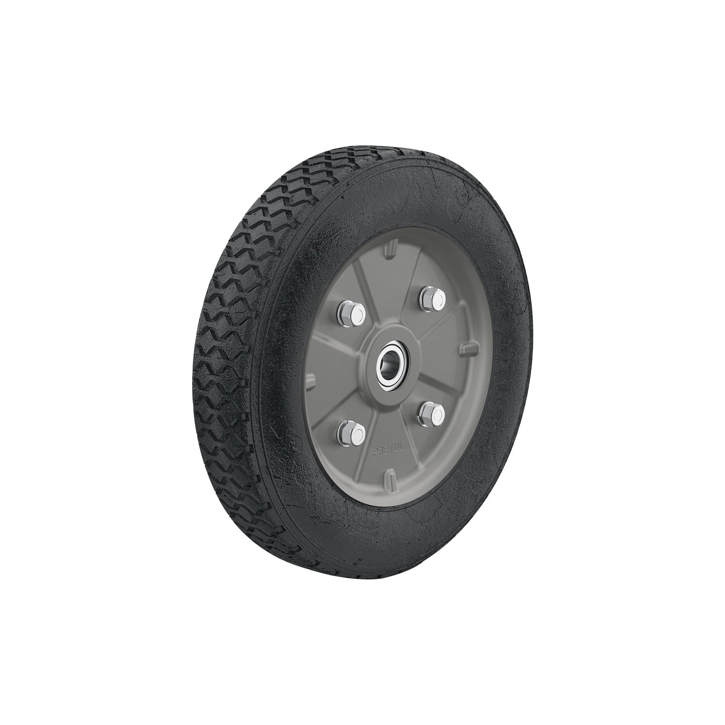Rueda de hule sólido 10' para diablo, doble balero, Pretul | RD-102 | 45035