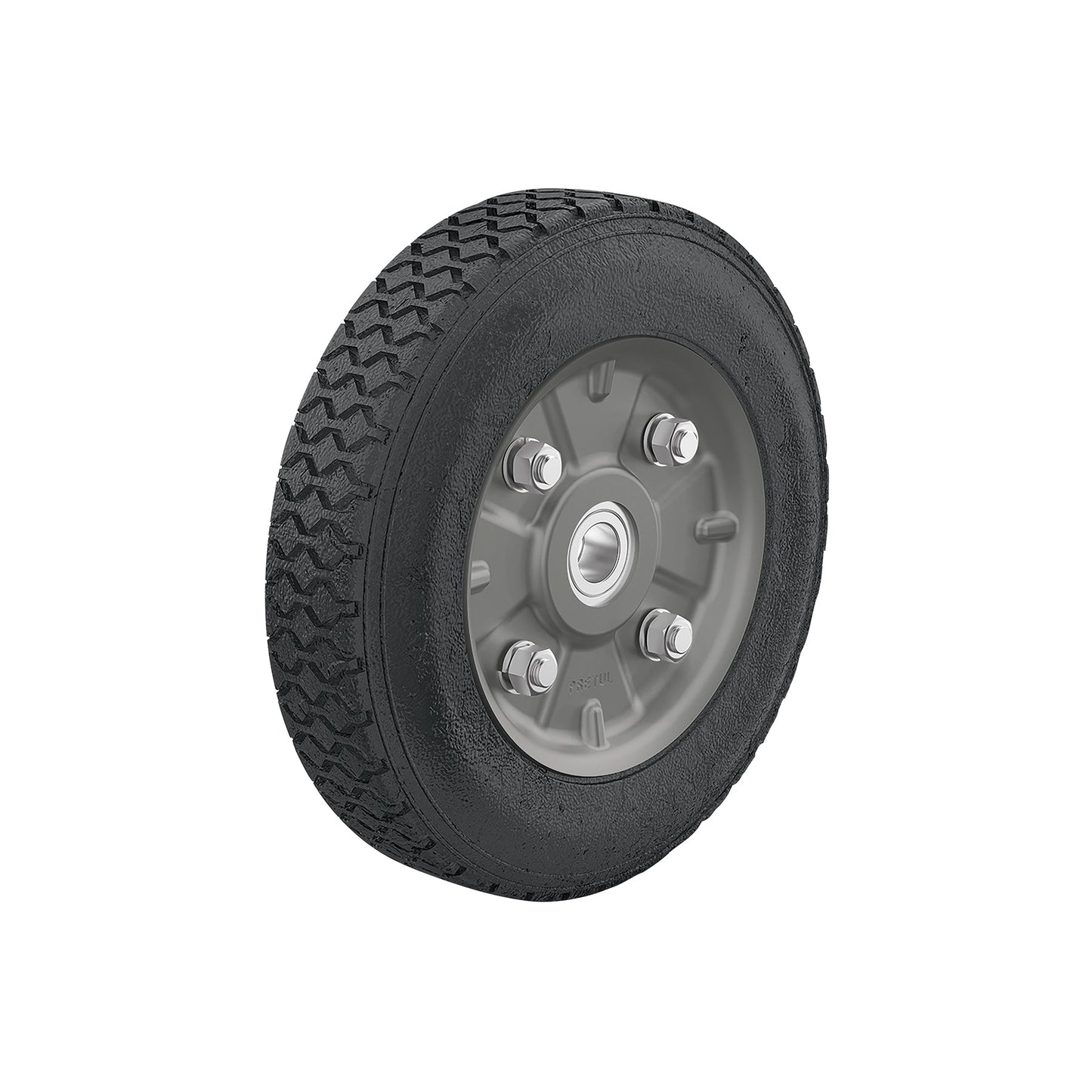 Rueda de hule sólido 8' para diablo, doble balero, Pretul | RD-82 | 45485
