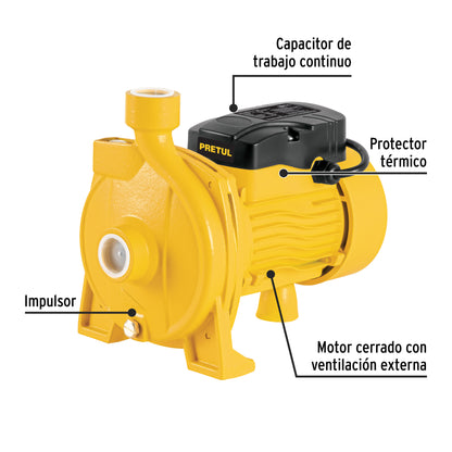 Bomba centrífuga para agua modelo europeo, 1/2 HP, PRETUL | BOAC-1/2P | 20172