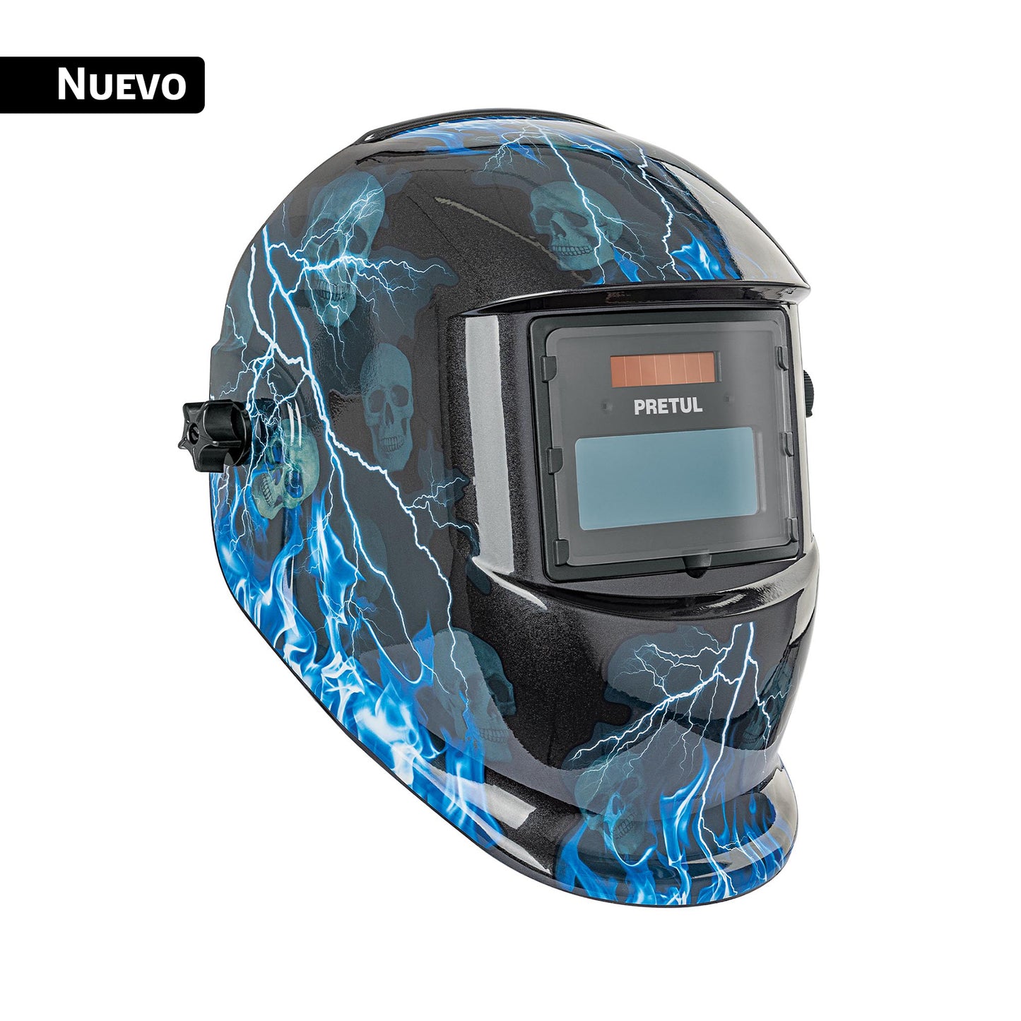 Careta electrónica para soldar sombra 9-13, rayos, PRETUL | CAREL-11RP | 29896