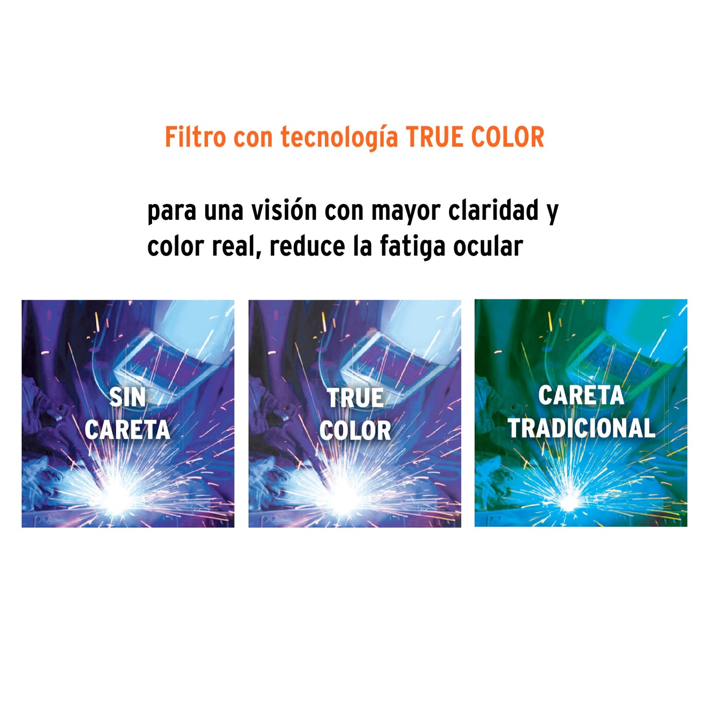 Careta electrónica para soldar sombra 9-13, rayos, PRETUL | CAREL-11RP | 29896