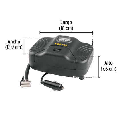 Inflador portátil para auto, 12 V, PRETUL | COMP-12P | 21689
