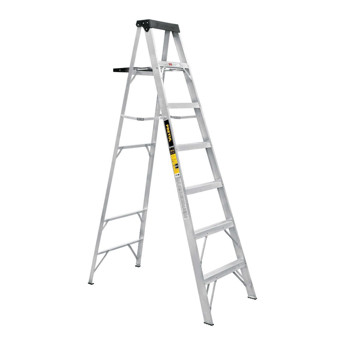 Escalera de tijera tipo III 6 escalones y bandeja, PRETUL | EST-36P | 20689