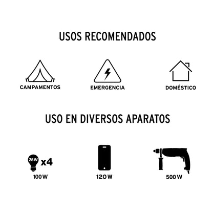 Generador portátil 0.8 kW motor 2 tiempos a gasolina, PRETUL | GEN-08P | 29913