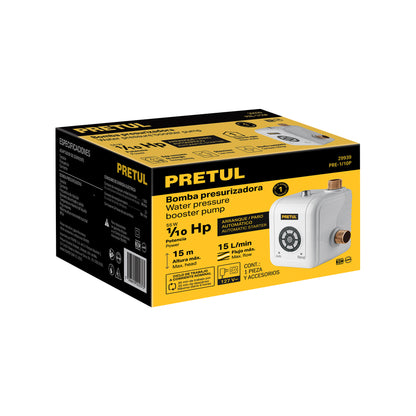 Bomba presurizadora 1/10 HP, PRETUL | PRE-1/10P | 29939